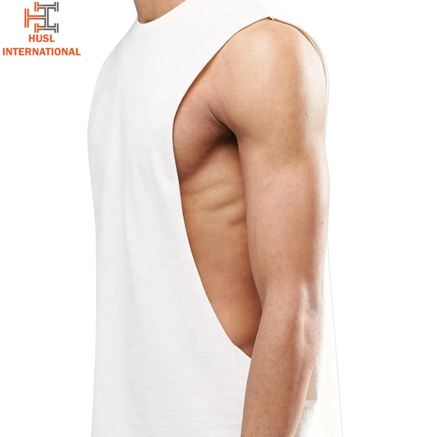 Custom Logo Solid Black White Sleeveless Sports Workout Fitness Tank Top For Gym Wear In Cheap Price