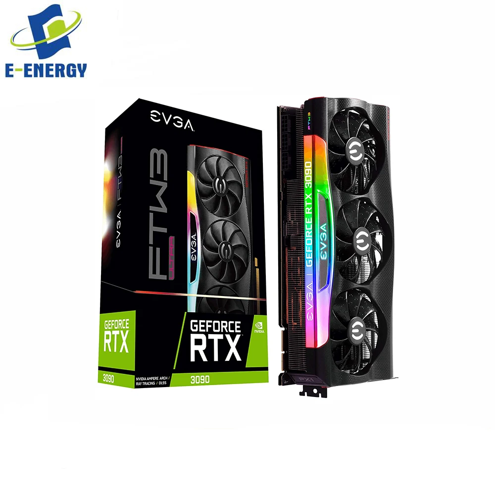 EVGA G eForce RTX 3090 FTW3 ULTRA 24G-P5-3987-KR 24GB GDDR6X iCX3 Technology GAMING Video Card