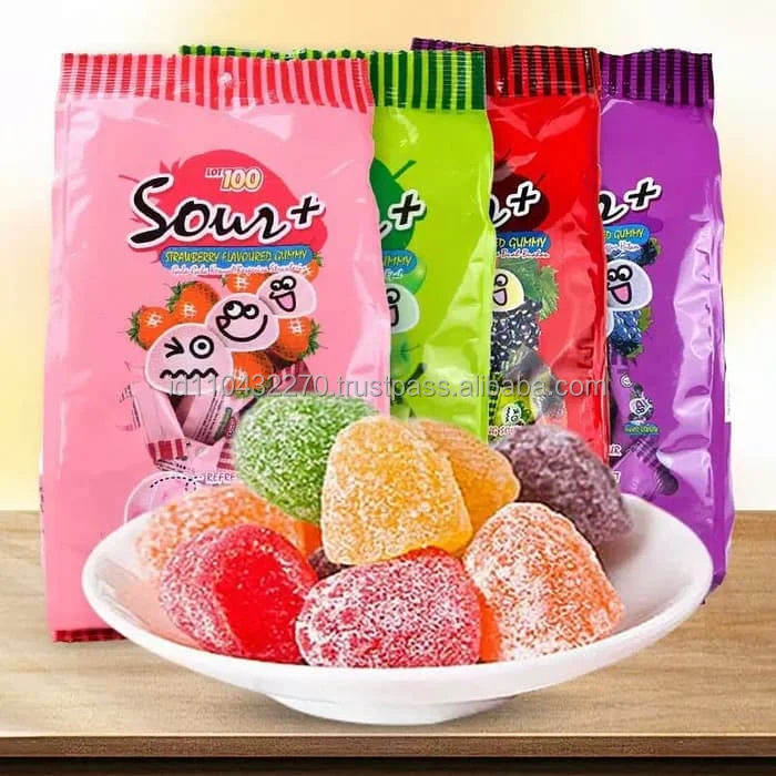 
Lot 100 Sour Plus Gummy Candy  (62011484251)