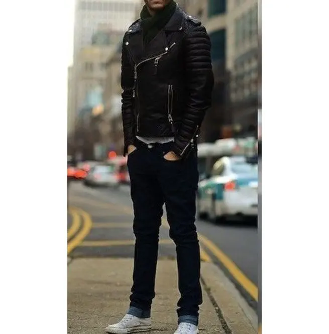 Mens Aviator Coat Shearling skin Genuine Leather Jacket Warm coats winter Fur Jacket