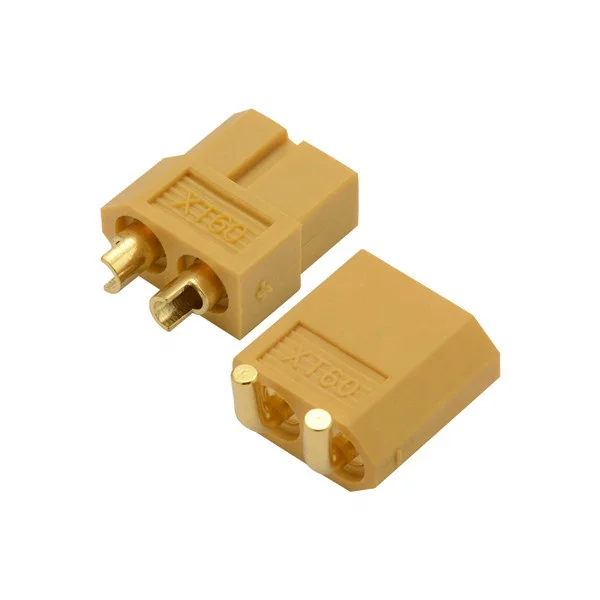 Male and female terminal gold plated banana plug XT60 connector right angle for PCB
