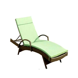outdoor garden set sun lounger rattan wicker wholesale good quality aluminium handmade sun lounger with headrest