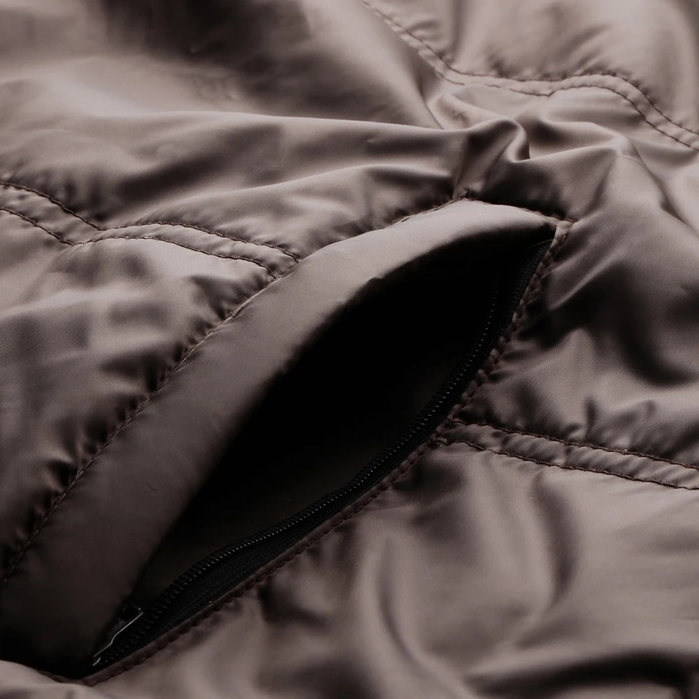 Мужская ветровка с капюшоном темно-коричневая однотонная куртка верхняя одежда для зимы