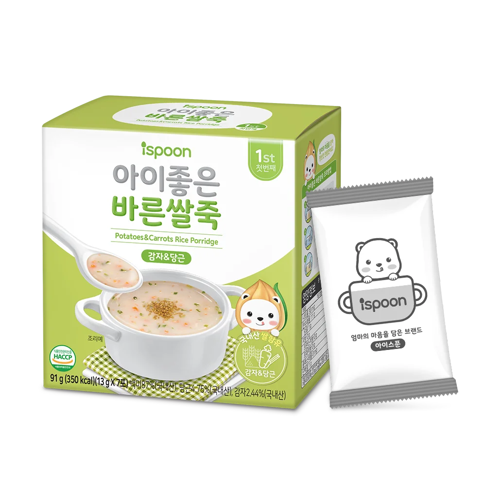 
Детский корм, картофель и морковка, рисовая каша (Корейский детский органический картофель и морковка, рисовая каша) 