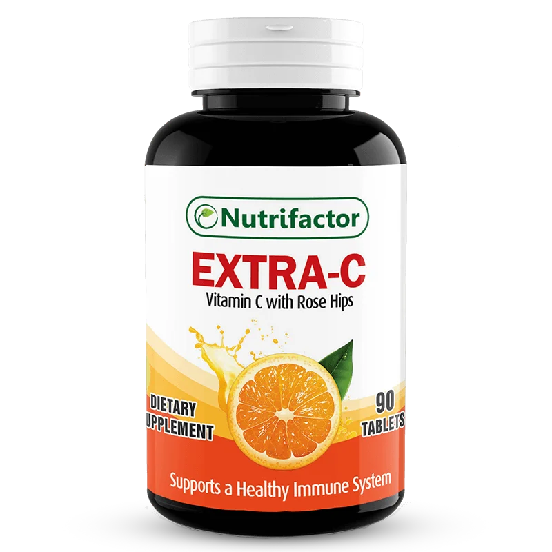 
EXTRA-C | Vitamin C | Rosehips Extract | Supports Immune System Nutrifactor Healthcare Product / Supplements 