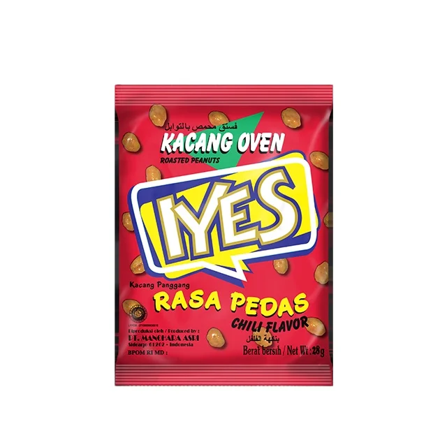 Finest Quality Peanut Roasted Coated Snack Iyes 28 gr Chili Flavor