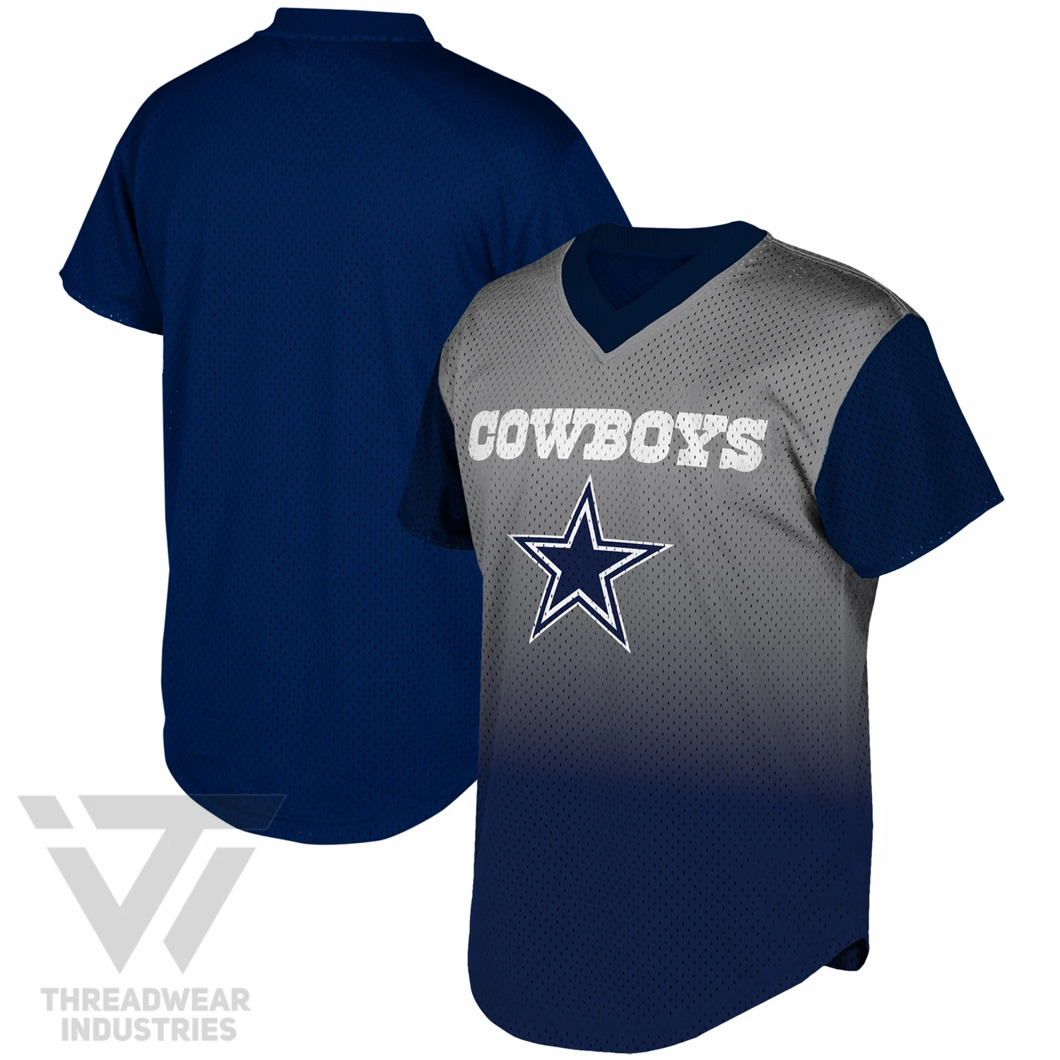 Футболка с V-образным вырезом, звездным логотипом