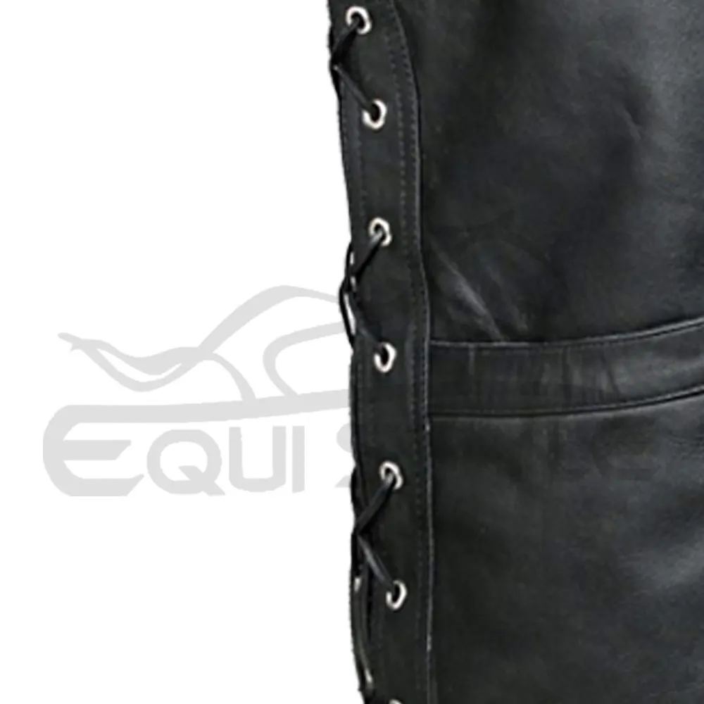 Motorcycle Vest Customized Design Real Cowhide Leather Vest Super Fitted XL Size Personalize Wholesale Multi pocket Moto Vest