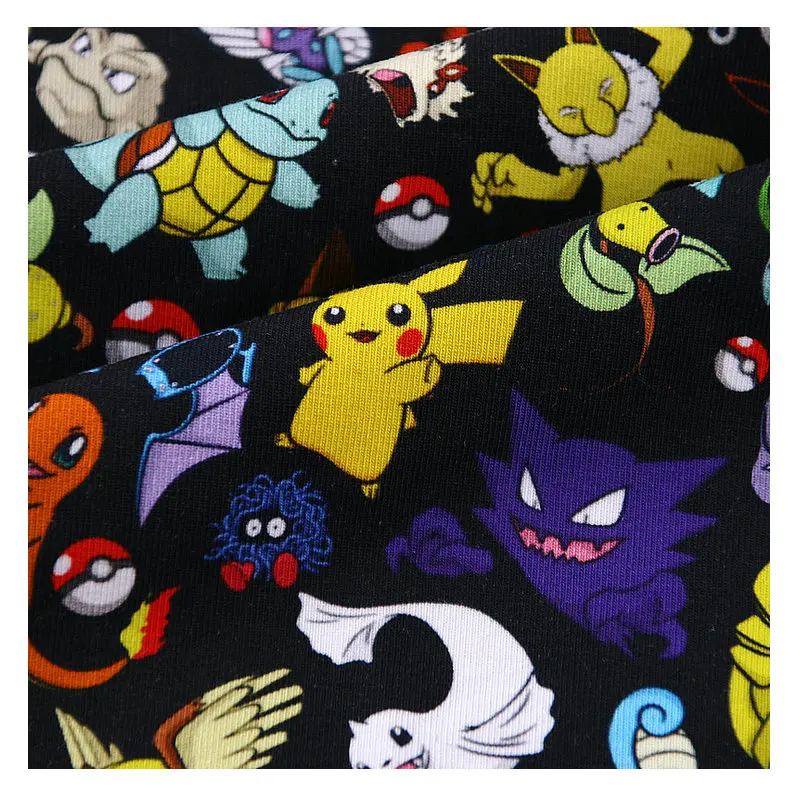 Knits High Quality Digital Printing Lycra Fabric Wholesale Custom Wholesale 95% cotton 5% Lycra Custom Printing Animal