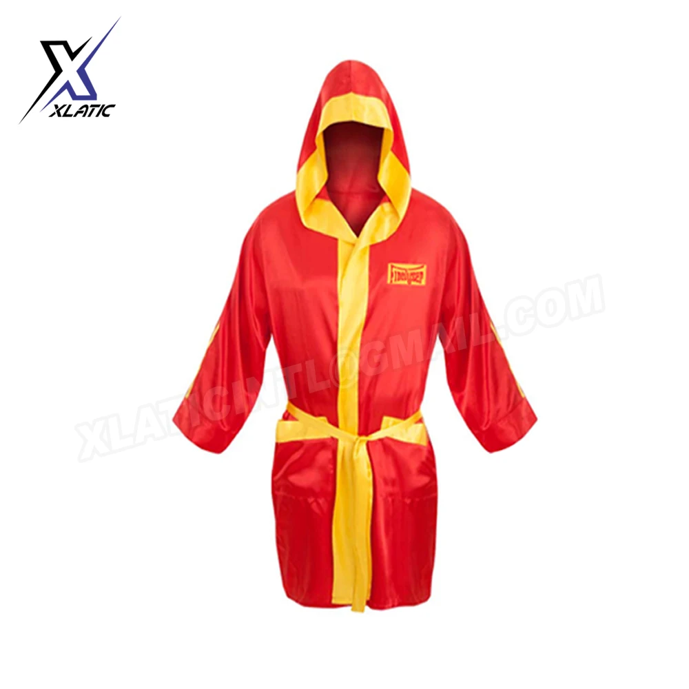 Боксерский халат для мужчин и женщин атласный с индивидуальным логотипом принтом 100% полиэстер вышивкой боевое кольцо чемпионский стиль