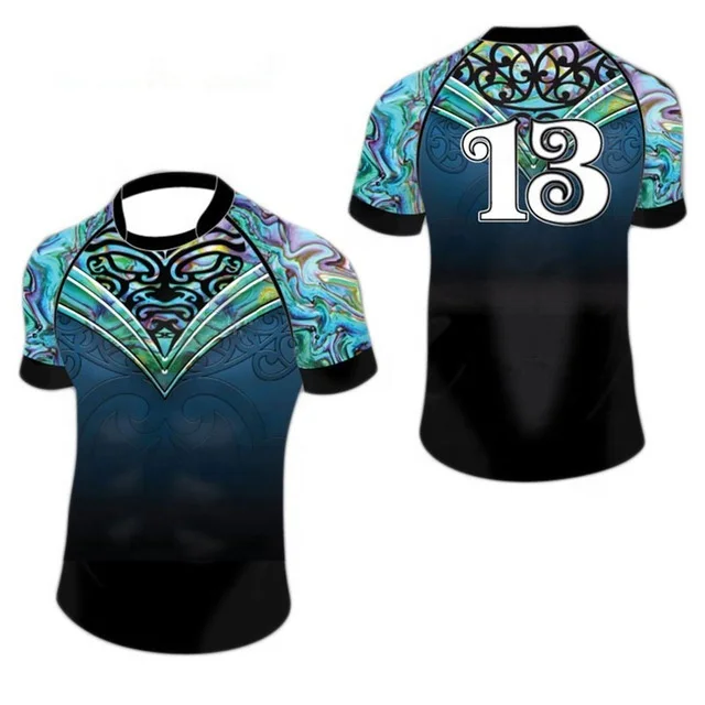OEM Wholesale Rugby League Jersey Fabric Blank Custom Rugby Jersey