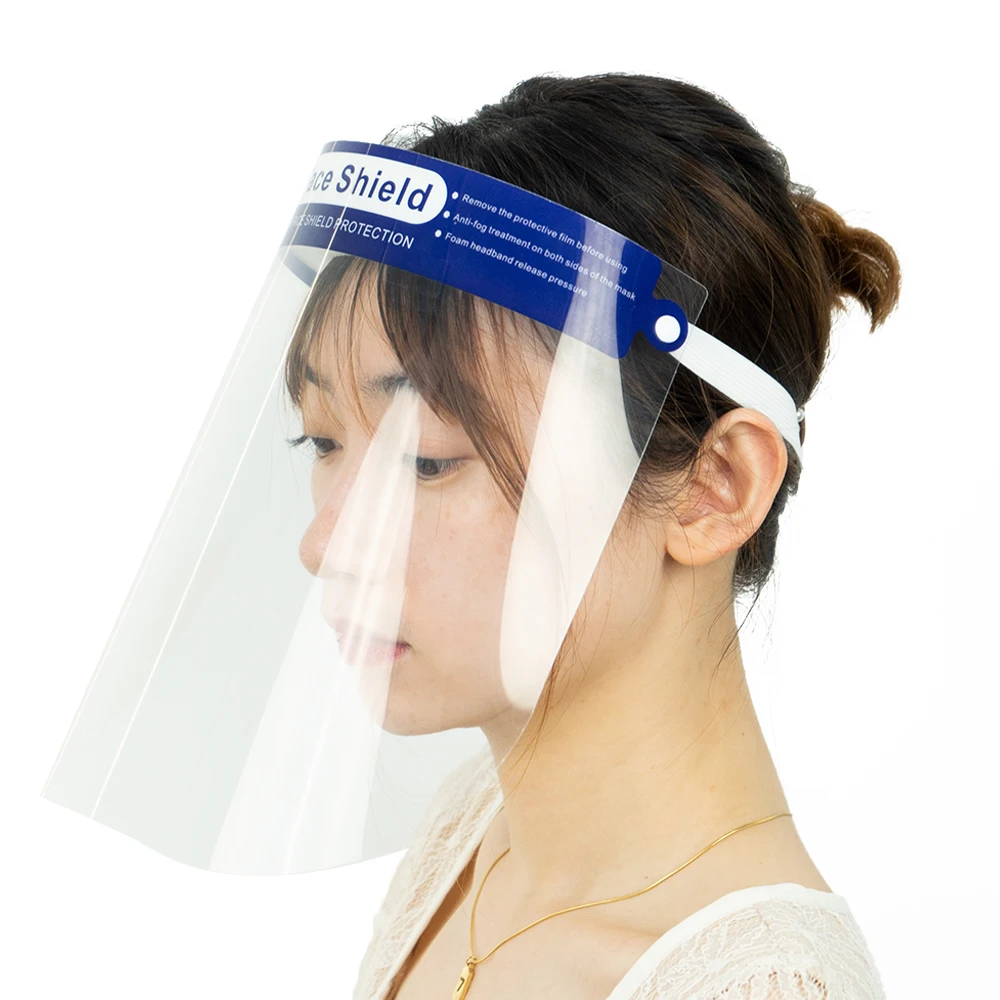 Wholesale Disposable Anti Fog Face Shield Transparent Safety Plastic Face Shields
