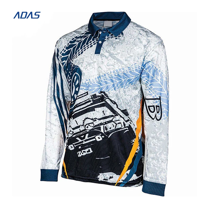 Reliable Supplier Jersey Custom OEM Summer Casual Rugby Polo Shirt Long sleeve Woven Collar Shirt Yarn-Dyed Fabric Rugby Jumper