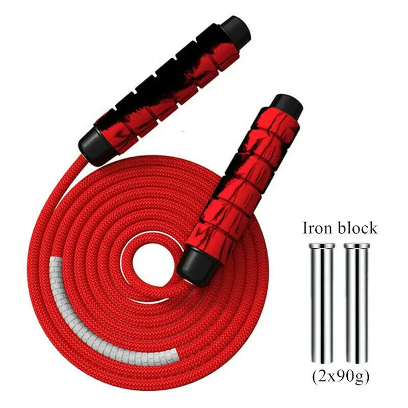 Heavy Adjustable Weighted Skipping Jump Rope Weapon Cable Foam Handle Home Gym Exercise for Boxing Training Skip Rope