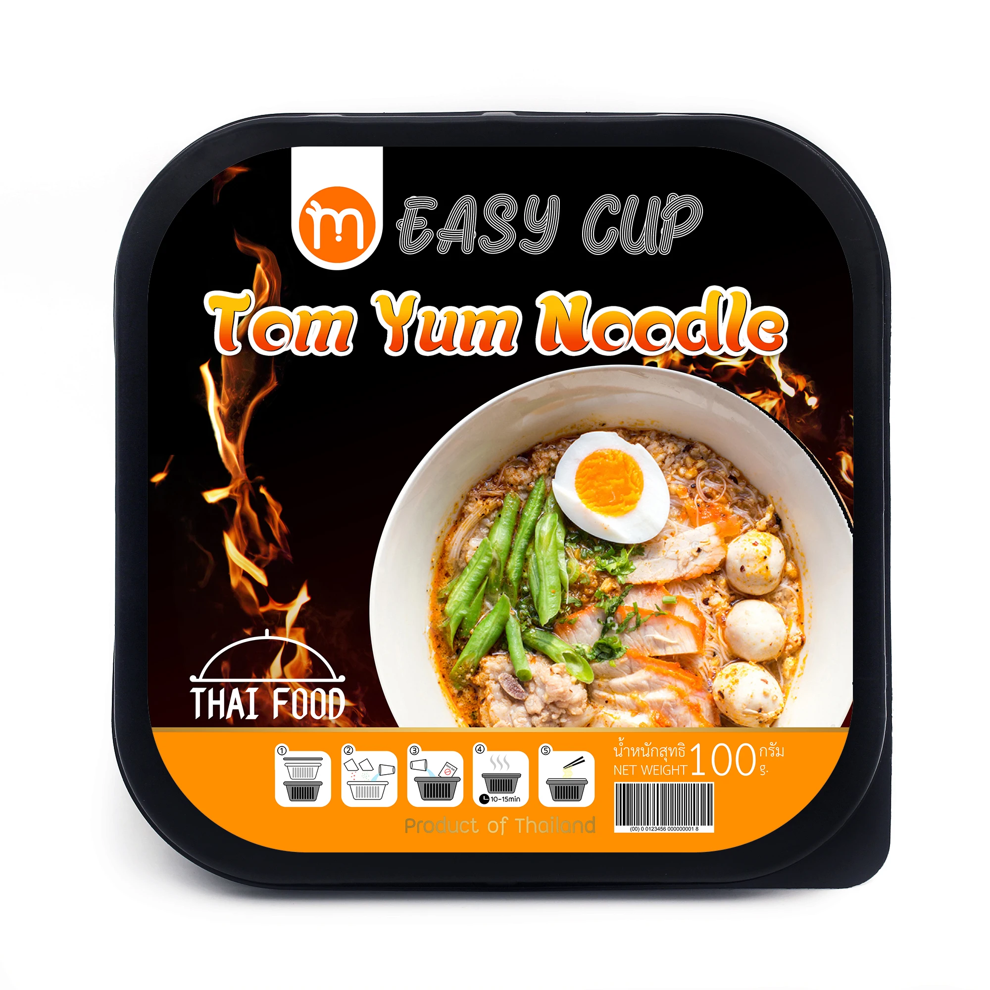 Tom yum noodles Instant Thai food ready to eat Self heating food Thai noodle Thailand product made in thailand