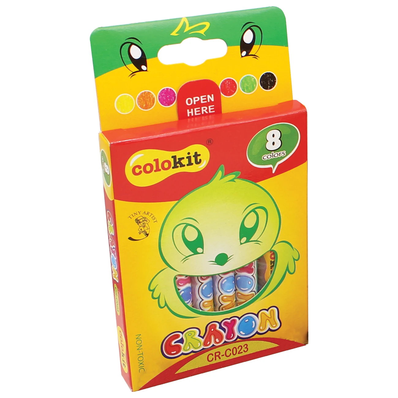 High Quality Drawing Round Cylindrical Good Price Cheap Kids Art School Supplies CR-C023 8 Colors Wax Caryon Crayons