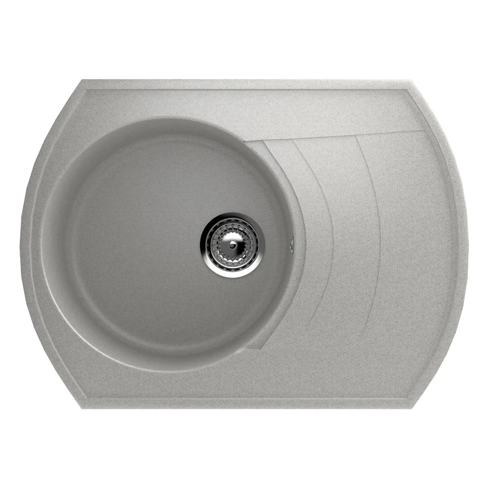 ULGRAN U-206 Reversible, Composite Artificial Durable Good Quality Granite Kitchen Sink Single Bowl Inset Sinks 450 Modern 15,1