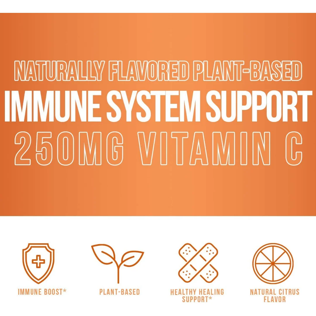 Витамин с жевательные резинки иммунная поддержка витамины и добавки ВИТАМИНЫ на основе пектина Оливия Америка 120 карат