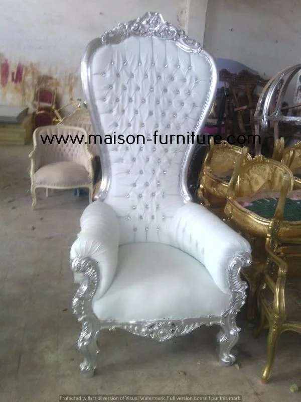 French Baroque High Back King Throne chair