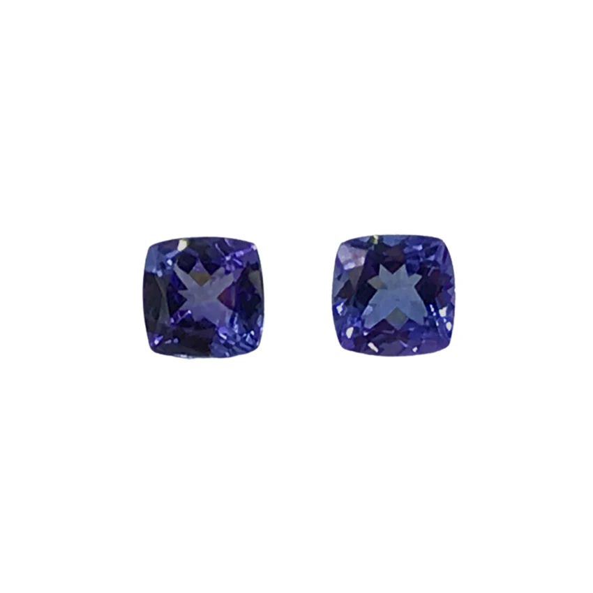 Wholesale Price Tanzanite Faceted Cushion Shape Gemstone Jewelry Making