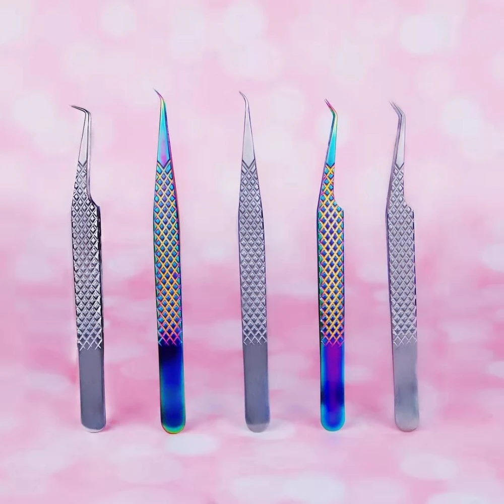 lash tweezers with diamond dust eyelash tweezers extension stainless steel wholesale price