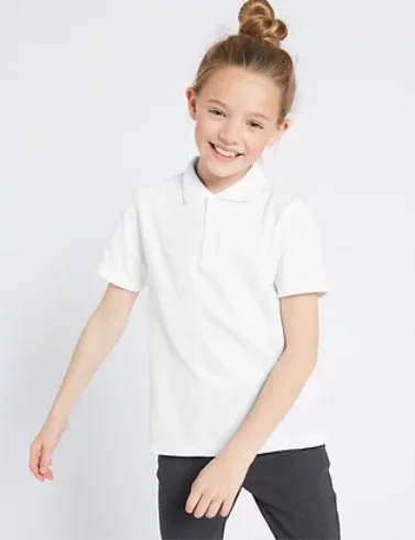 Simple White Shirt for Girls and Boys School Clothes School Uniforms Children