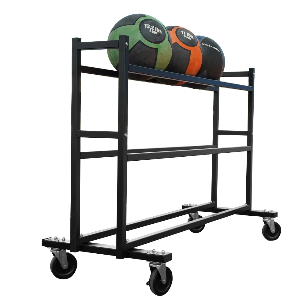 3 Tier 30 Ball metal Rack Basketball Ball Storage Cart