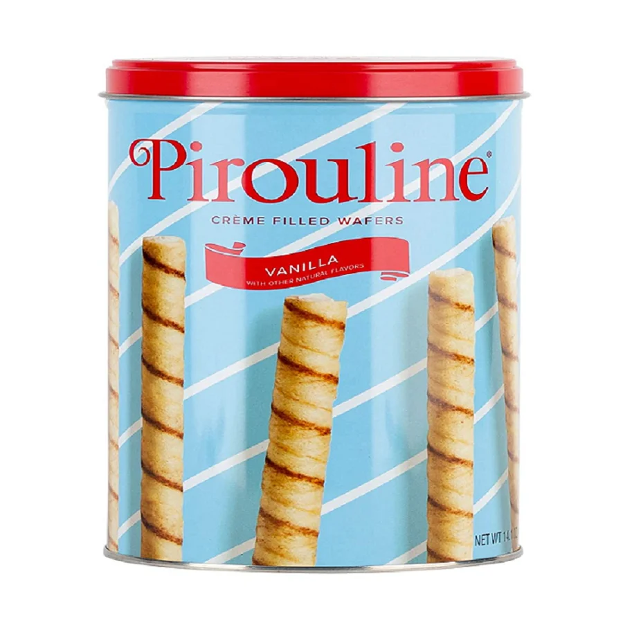 
 Рулонная Вафля Pirouline с ванильным кремом, наполненная жестью 14 унций  