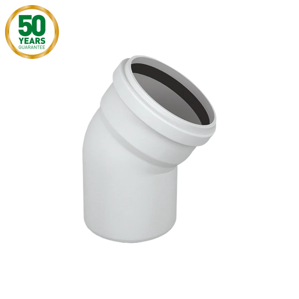 Колено ПВХ 45 градусов 50 мм 75 мм 110 мм 125 мм 160 мм 200 мм для удаления сточных вод