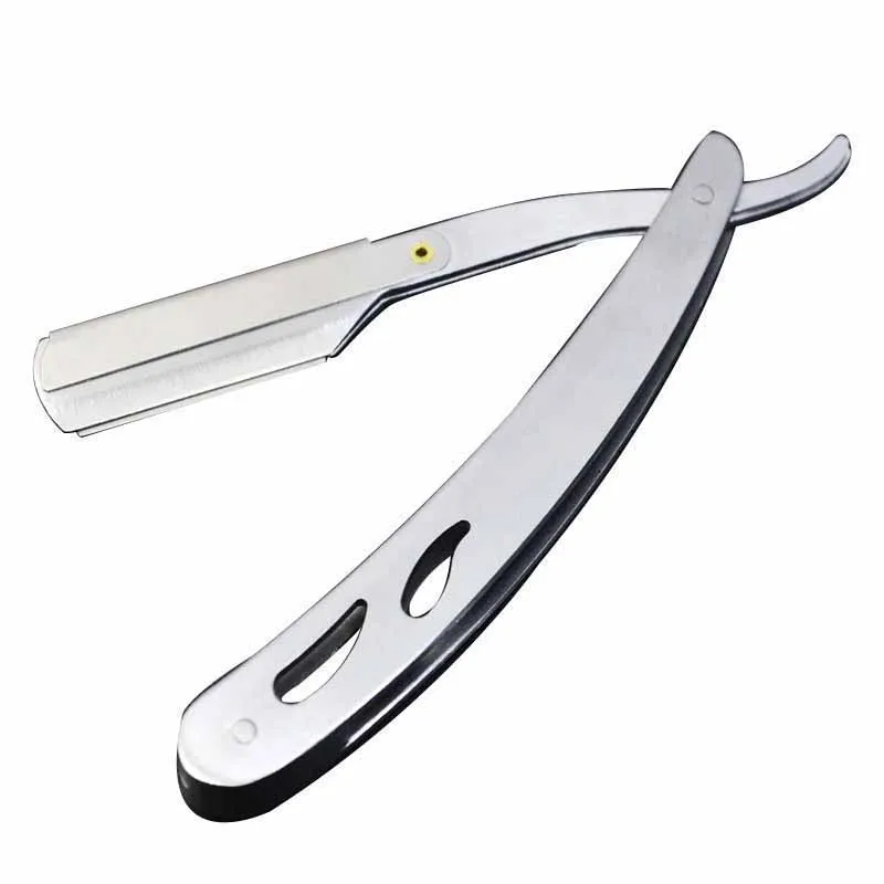 Professional Manual Shaver Straight Edge Stainless Steel Sharp Fold Able Razor With 5 Blade
