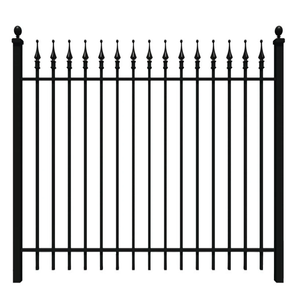 Black iron Steel fencing wholesale modern metal picket fencing panels for sale