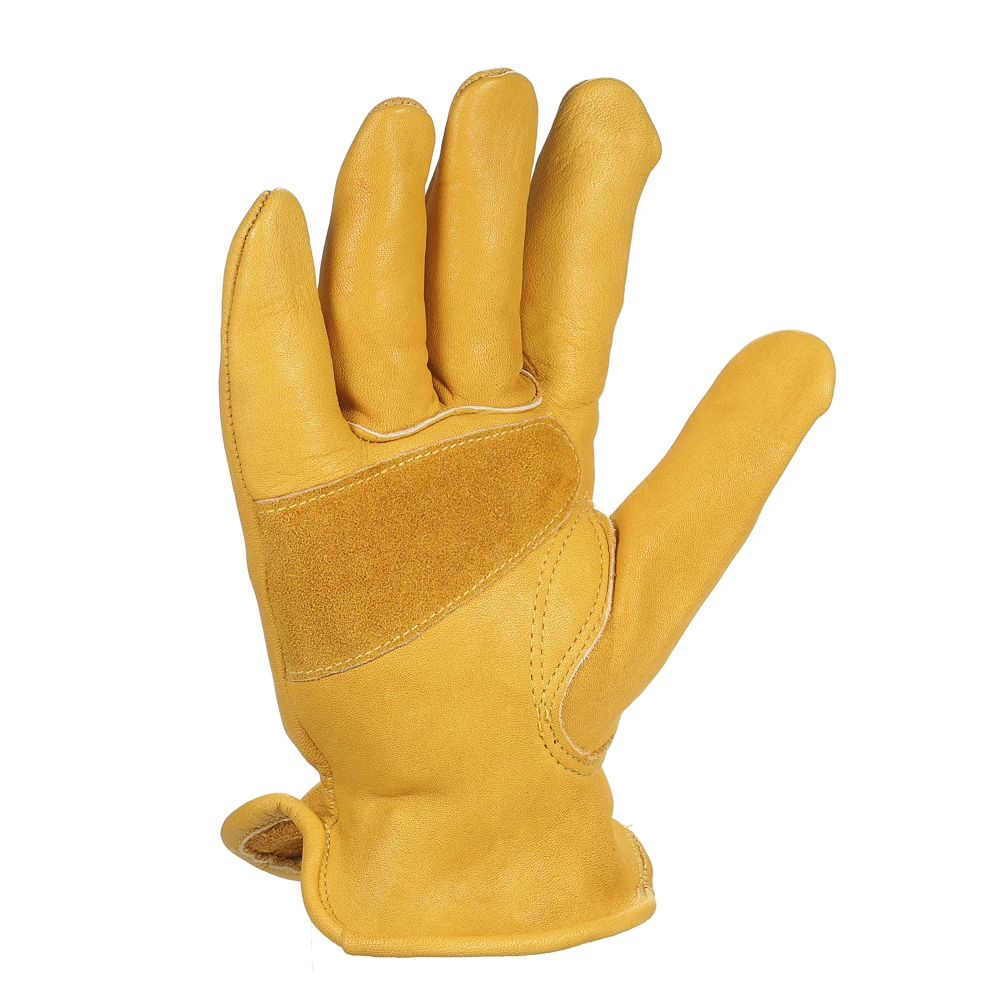 
Grain Goat Leather Wing Thumb Gardening Safety Work Driver Gloves 