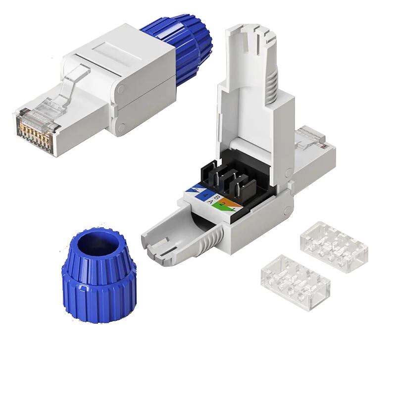 Industrial CAT.6A Field-Terminated Toolless Modular Plug Unshielded UTP Cat6a RJ45 Connector