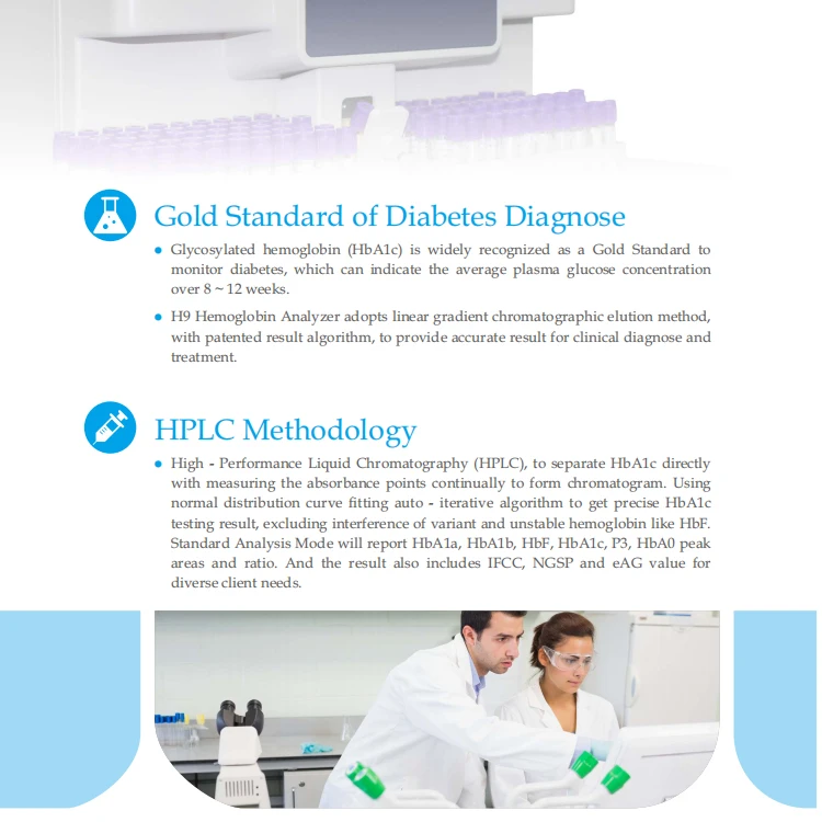 A-Faith HbA1c HPLC Analyzer Hemoglobin a1c Testing System with Hb Variant Detection 110 Sample Positions