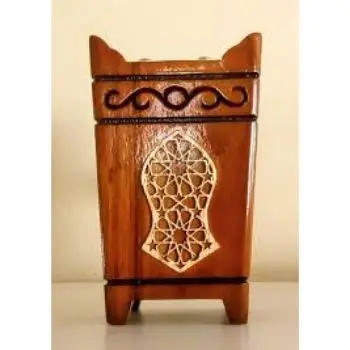 Arabic style Mango Wood Incense sticks cone Burner Tower holder ash catcher at best wholesale price muslim ramadan box