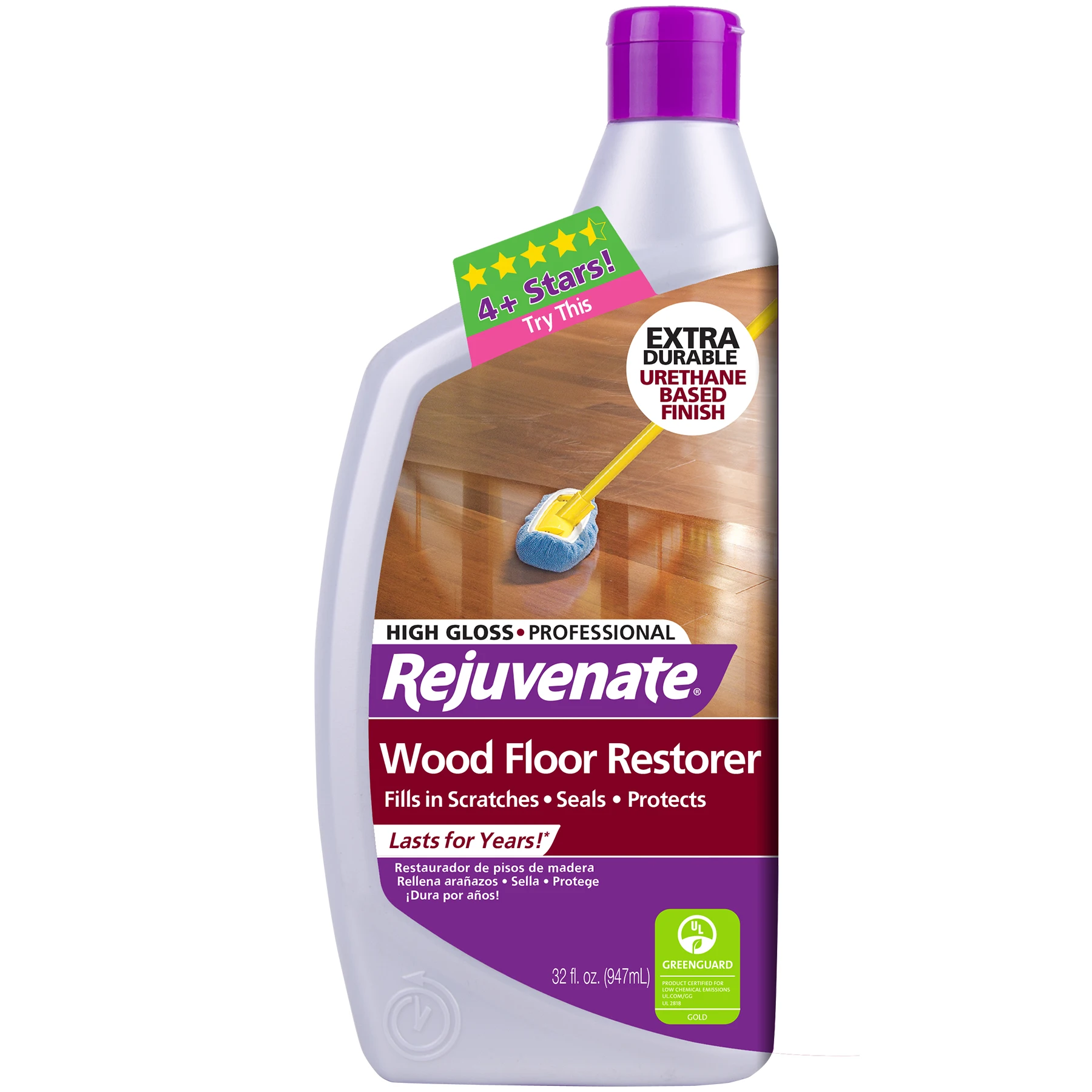 Cleaning Products Rejuvenate RJ-32PROFG High Gloss Professional Restore Scratch Wood Floor Restorer