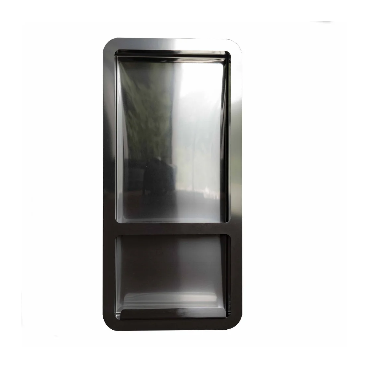 
TINO TRS03 Built in toilet paper holder with stock for bathroom in stainless steel inox Brushed finish 