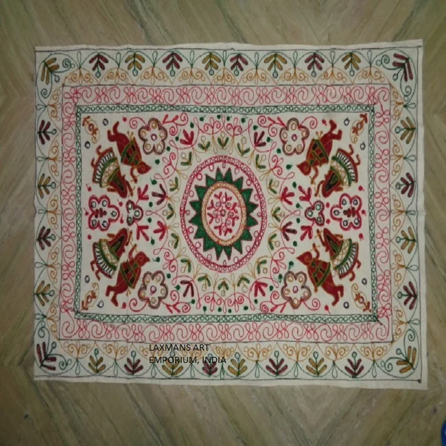 New Popular Home Decor Cotton Handmade Embroidery Multi Colors Wall Hanging Tapestry Wholesale From India