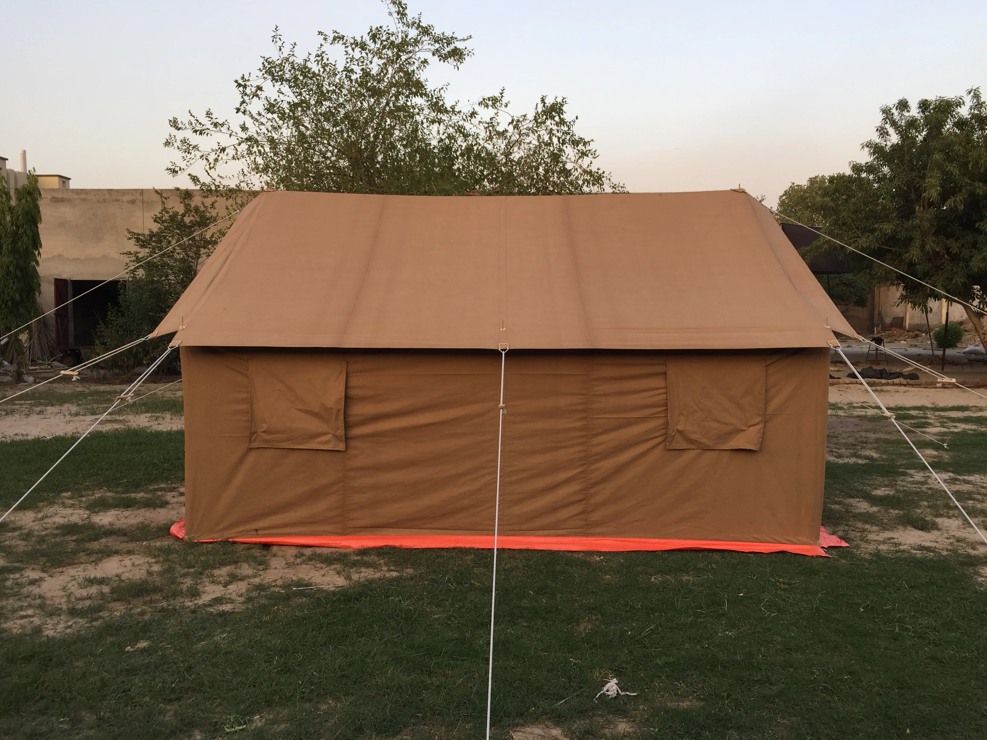 Canvas Camping Tent Customize Size and Colour Khaki Olive Green White Black Beige Outdoor Waterproof Canvas Camping Tent