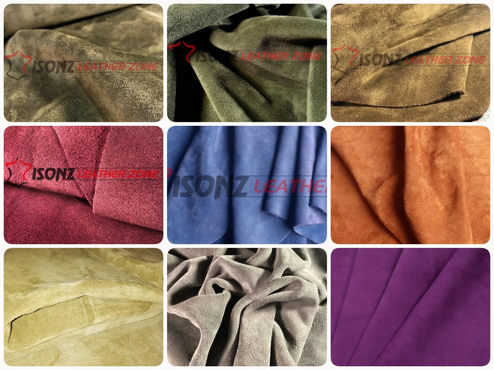 Abrasion-resistant Lamb Suede Leather Genuine Suede leather