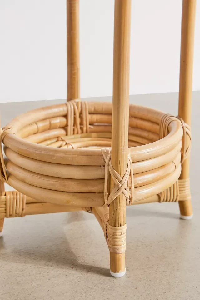 Rattan Indoor Plant Stand, Natural Planter, Rattan Standing Planter Made in Vietnam SRH-028