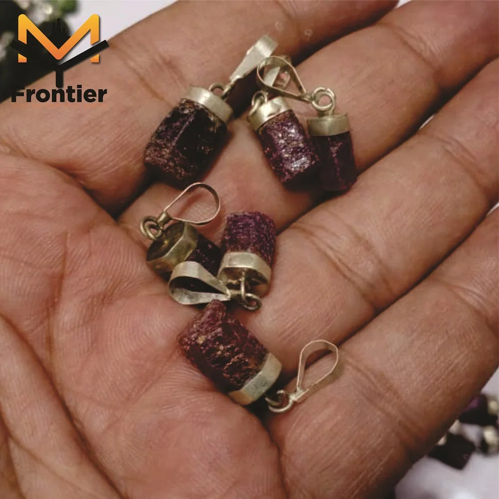  Натуральный рубиновый кулон ручной работы из стерлингового серебра OEM Рубин от Pakitan Necklace.