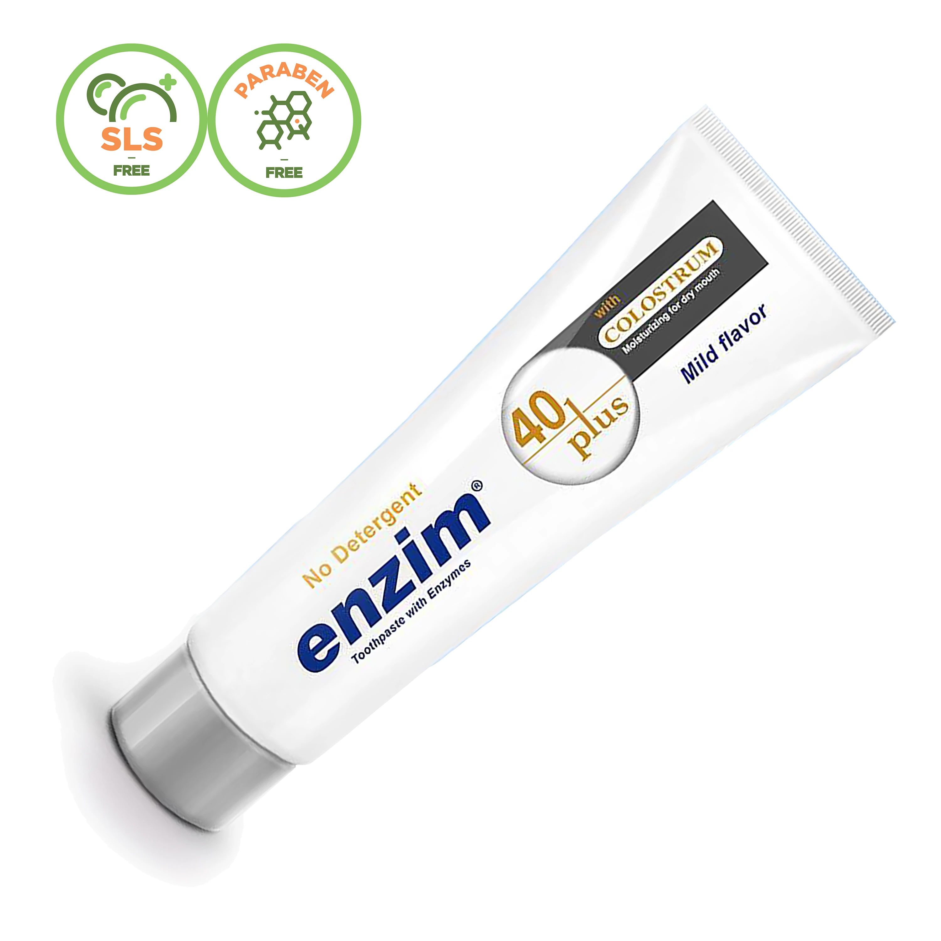  Зубная паста с активными ферментами и без моющего средства колострой для возникновения кариеса специальное развитие пожилых людей