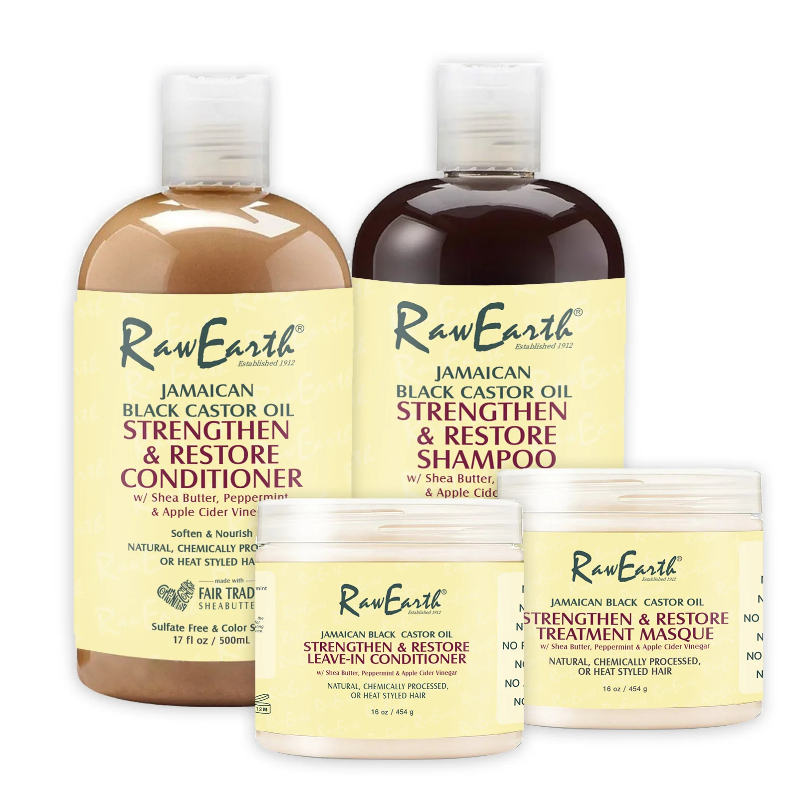 
Raw Earth Jamaican Black Castor Oil For Hair Growth and Argan Oil Moisture & Growth Combo Bundle 