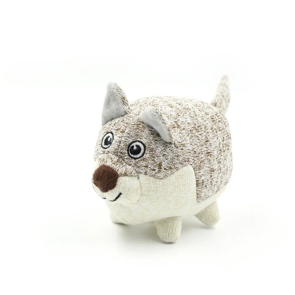 New original knit ball dog squeaky plush toy pet dog toy Squeaky  Plush indestructable dog toy