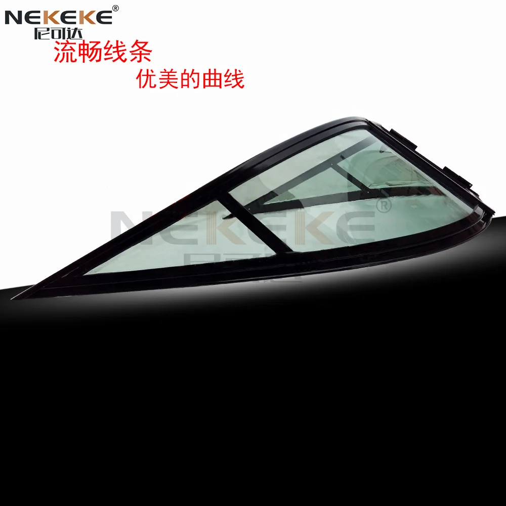 marine boat  Hardtop Yacht Black Aluminium Alloy Frame + 3 mm Light Green Glass