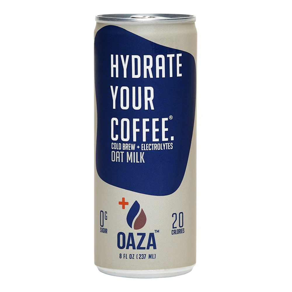 OAZA High Performance Cold Brew Hydrate Your Coffee Ready to Drink 8 Fl Oz Pack of 12 (Oat)