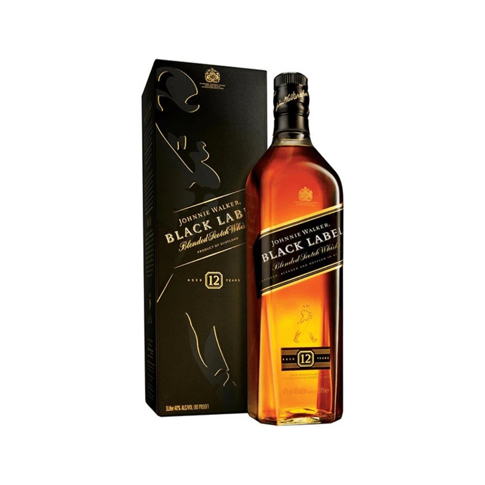 100ml Blended Black Label Whisky JW Scotch 40% Alcohol in Full Rich Notes of Wood Smoke Dry Spice