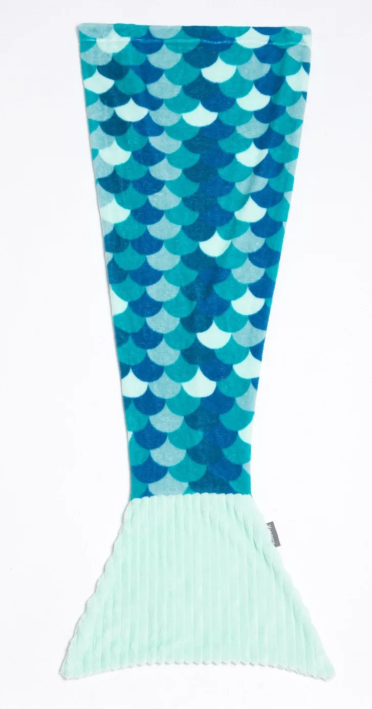 Amazon Hot Sales 100% Polyester High Quality Fleece Sleeping Bag Cuddle Soft Mermaid Tail Blanket Kids Christmas Cartoon