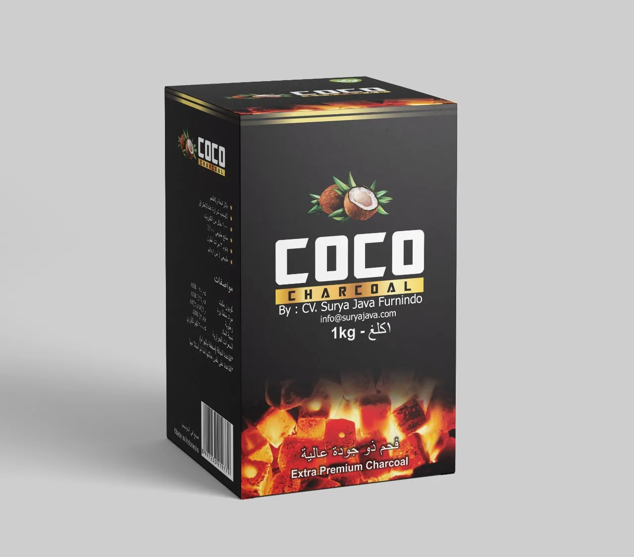 Coconut Shell Wood Cube Indonesia Superior Premiun Medium Quality Charcoal Briquettes Briquette